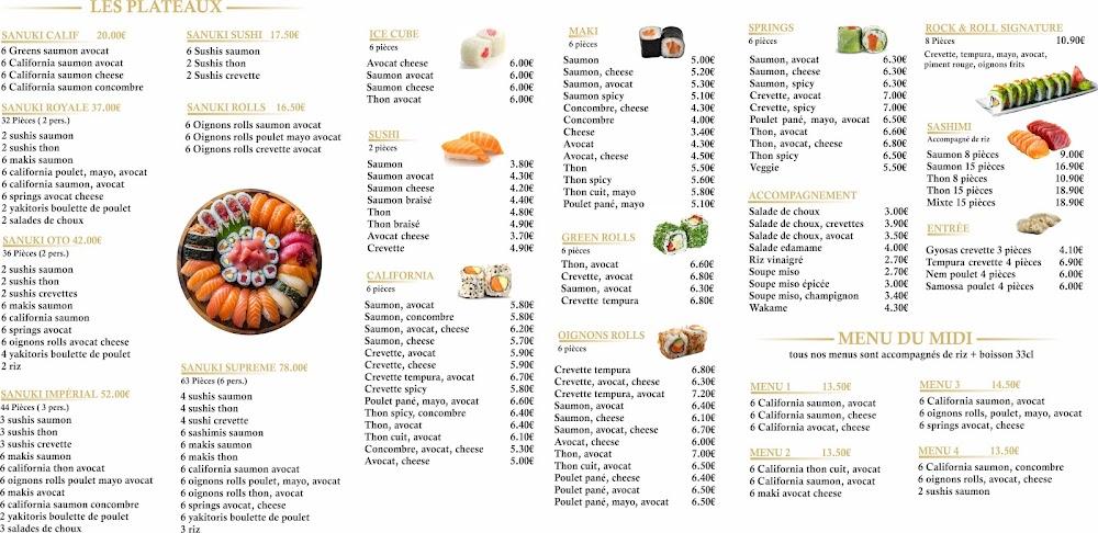 Sanuki Sushi - Menu Image 2